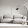 Selsey Tvoya Ecksofa mit Schlaffunktion, Ottomane rechts, grau-beige Chenille Bild 2