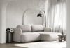 Selsey Tvoya Ecksofa mit Schlaffunktion, Ottomane rechts, grau-beige Chenille Bild 3