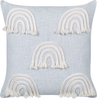 Kissen 2er Set Geometrisches Muster LEEA Baumwolle 45 x 45 cm Hellblau Bild 4