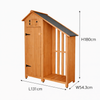 Werkzeugschrank aus Holz mit Anbau, ca. 131 x 54 x 180 cm, braun Bild 4