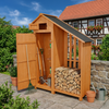 Werkzeugschrank aus Holz mit Anbau, ca. 131 x 54 x 180 cm, braun Bild 2