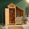 Werkzeugschrank aus Holz mit Anbau, ca. 131 x 54 x 180 cm, braun Bild 3