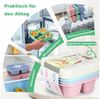 Agger Lunchbox 4er Set Snackboxen mit 5 Fächern – Auslaufsichere Bento Lunchboxen, (4-tlg), mit transparentem Deckel, für Erwachsene & Kinder Bild 4