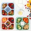 Agger Lunchbox 4er Set Snackboxen mit 5 Fächern – Auslaufsichere Bento Lunchboxen, (4-tlg), mit transparentem Deckel, für Erwachsene & Kinder Bild 2