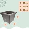 GarPet Pflanzkübel 2x Pflanzkübel Rechteckig Blumen Kübel Pflanz Topf 25 cm Anthrazit Bild 2