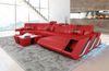 Leder Couch Apollonia C - Ledermix - rot-schwarz - Rechts Bild 2