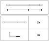 GARDINIA Vitragestange flachoval, Ausziehbar, Gardinenstange, Metall/Kunststoff, Braun, 40-65 cm, 2 Stück Bild 2
