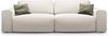 Micadoni Sofa Victor 3-Sitzer Strukturierter Stoff Helles Beige Bild 1