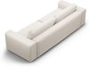 Micadoni Sofa Victor 3-Sitzer Strukturierter Stoff Helles Beige Bild 4
