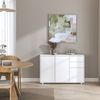 Sideboard Paarl mit 3 Türen 74x117x36 cm Weiß, matt [en. casa] Bild 3