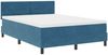 vidaXL LED Boxspringbett mit Matratze Dunkelblau 140 x 190 cm Samt 3342654 Bild 2