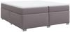 vidaXL Boxspringbett mit Matratze Grau 200x200 cm Kunstleder 3285227 Bild 2