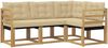 vidaXL Outdoor-Sofagarnitur mit Kissen 4 pcs Weiß und Beige 3389419 Bild 2