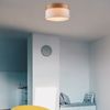 Deckenleuchte Wohnzimmer Schlafzimmer Deckenlampe Rund beige Holz 15221D Bild 3