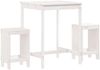vidaXL 3-tlg. Gartenbar-Set Weiß Massivholz Kiefer 3157734 Bild 2