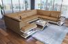 Mini Sofa Sorrento aus Leder - Ledermix - sandbeige-weiß - Rechts Bild 3