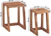 2er Set MUMBAI Beistelltisch Massivholz Sheesham Design Wohnzimmer-Tisch eckig Nachttisch Satztisch Landhaus-Stil Bild 4