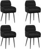 vidaXL Esszimmerstühle 4 pcs Samt (V) Schwarz 59 x 59,5 x 90 cm 3428242 Bild 2