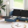 vidaXL Wohnzimmergarnitur mit Kissen mit Speicher 6 pcs Blau Stoff 3413717 Bild 3