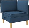 vidaXL Wohnzimmergarnitur mit Kissen mit Speicher 6 pcs Blau Stoff 3413717 Bild 4
