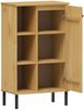 Badunterschrank 52x90cm 'Detroit' Kiefer massiv eichefarbig & schwarz Bild 5