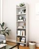 Bücherregal, Regal, Standregal, Büroregal, mit 6 Fächern, offen, für Wohnzimmer, Arbeitszimmer, Büro, als Raumteiler, 24 x 48 x 170 cm, Weiß Bild 3