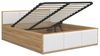FDM Polsterbett mit Lattenrost Doppelbett 120x200, 140x200, 160x200, 180x200 (MADE IN EU - Bettrahmen mit Bettkasten für viel Stauraum, in Grau,Weiß oder Eiche Braun, ideal für Paare), Metallrahmen mit hydraulischer Klappfunktion Bild 4