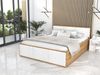 FDM Polsterbett mit Lattenrost Doppelbett 120x200, 140x200, 160x200, 180x200 (MADE IN EU - Bettrahmen mit Bettkasten für viel Stauraum, in Grau,Weiß oder Eiche Braun, ideal für Paare), Metallrahmen mit hydraulischer Klappfunktion Bild 2