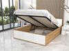 FDM Polsterbett mit Lattenrost Doppelbett 120x200, 140x200, 160x200, 180x200 (MADE IN EU - Bettrahmen mit Bettkasten für viel Stauraum, in Grau,Weiß oder Eiche Braun, ideal für Paare), Metallrahmen mit hydraulischer Klappfunktion Bild 5