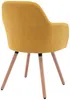 Vente-unique - ELEANA Stuhl Stoff Gelb - B 58 cm x H 85 cm x L 56 cm Bild 5