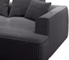 Vente-unique - PINETA Sofa Samt Schwarz - B 180 cm x H 67 cm x L 230 cm Bild 4