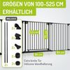 BOMI Schutzgitter für den Kamin 93 - 510 cm - mit extrabreiter Tür (84cm) - faltbar - in Schwarz - aus Metall - für Kleinkinder, Babys & Tiere - Milo (3tlg.) Bild 2