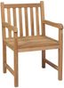vidaXL Gartenstühle 6 Stk. mit Beigen Kissen Massivholz Teak 3073034 Bild 2