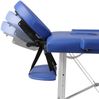 vidaXL Massageliege Klappbar 2-Zonen mit Aluminiumgestell Blau 110086 Bild 5