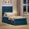 vidaXL LED-Speicherbett mit Matratze Dunkelblau 100 x 200 cm Samt 3372649 Bild 5