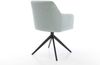 Drehstuhl Greg-Flex Stripes Mint Kreuzgestell breit Schwarz 360° drehbar Bild 5