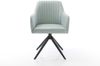 Drehstuhl Greg-Flex Stripes Mint Kreuzgestell breit Schwarz 360° drehbar Bild 2