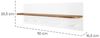roba Wandregal - 5 Garderobenhaken - 1 Ablage - HxBxT: 28,5x90x16,5cm - Weiß / Natur Bild 3