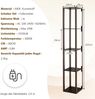 163 cm Stehlampe Regal Modern Standleuchte Ablageregal mit 3-stufig dimmbaren LED-Leuchten Braun Bild 2