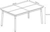 Primaster Gartentisch Taormina 160 x 99,8 cm ausziehbar bis 2,40 m Aluminium Bild 5