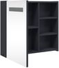 vidaXL Spiegelschrank mit LED-Beleuchtung Grau 60x13x52 cm 357970 Bild 5