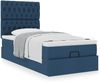 vidaXL Ottoman-Bett mit Matratze Blau 90x200 cm Stoff 3313215 Bild 4