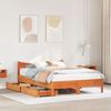 vidaXL Massivholzbett mit Schubladen Wachsbraun 140x200 cm Kiefer 3301907 Bild 3
