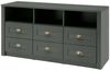 Lomadox Lowboard ATHEN-61, Landhaus TV- mit 6 Schubkästen in edlem englisch-grün : 130/67/43 cm Bild 3