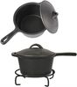 El Fuego Topf-Set El Fuego® Dutch Oven, Eisenguss (Set, 7-tlg), aus Gusseisen, mit spezieller Oberflächenveredelung Bild 3