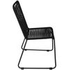 Gartenstuhl Outdoor-Seilstuhl Farbe Schwarz mit Eisen-Gestell in schwarz ISRA (4er Set) 136312696 Bild 3