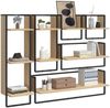 vidaXL 6-tlg. Wandregal-Set mit Stangen Sonoma-Eiche Holzwerkstoff 836314 Bild 3