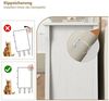 GarveeMore Kommode TV-Schrank mit 6/7 tiefe Schubladen für Schlafzimmer, Wohnzimmer, Flur, im Boho-Modern-Stil, geschwungenes Design, Weiß, 120×40×75 cm Bild 4
