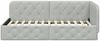 vidaXL Eckbettgestell Hellgrau 90 x 200 cm Samt 42016533 Bild 5