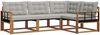 vidaXL Outdoor-Sofagarnitur mit Kissen 4 pcs Natürlich und Hellgrau 3369414 Bild 2